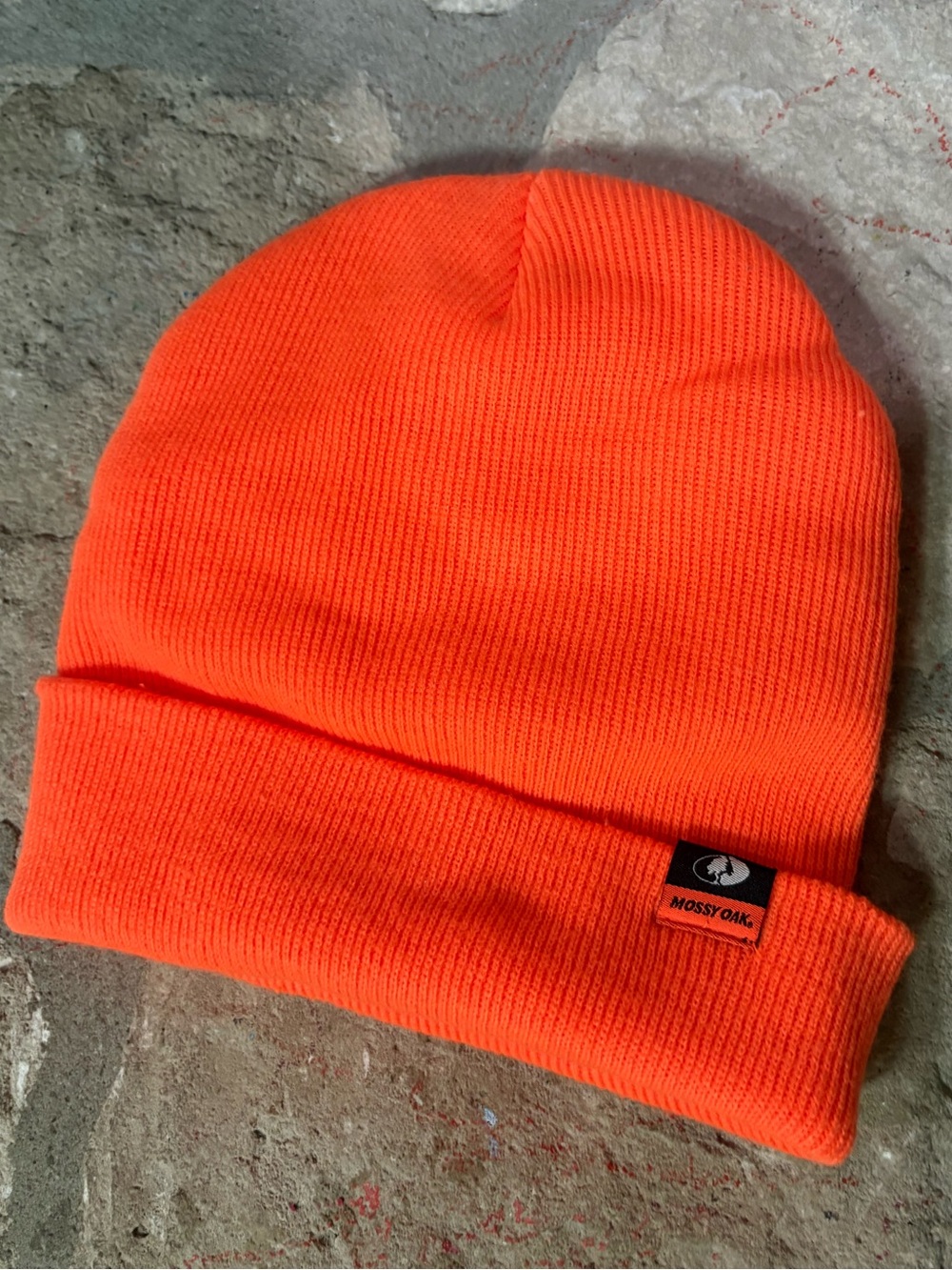 Mossy Oak High-Visibility Orange Knit Beanie